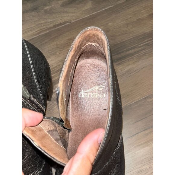 Dansko Women's Peep-Toe Heels in Metallic Brown - Picture 7 of 11